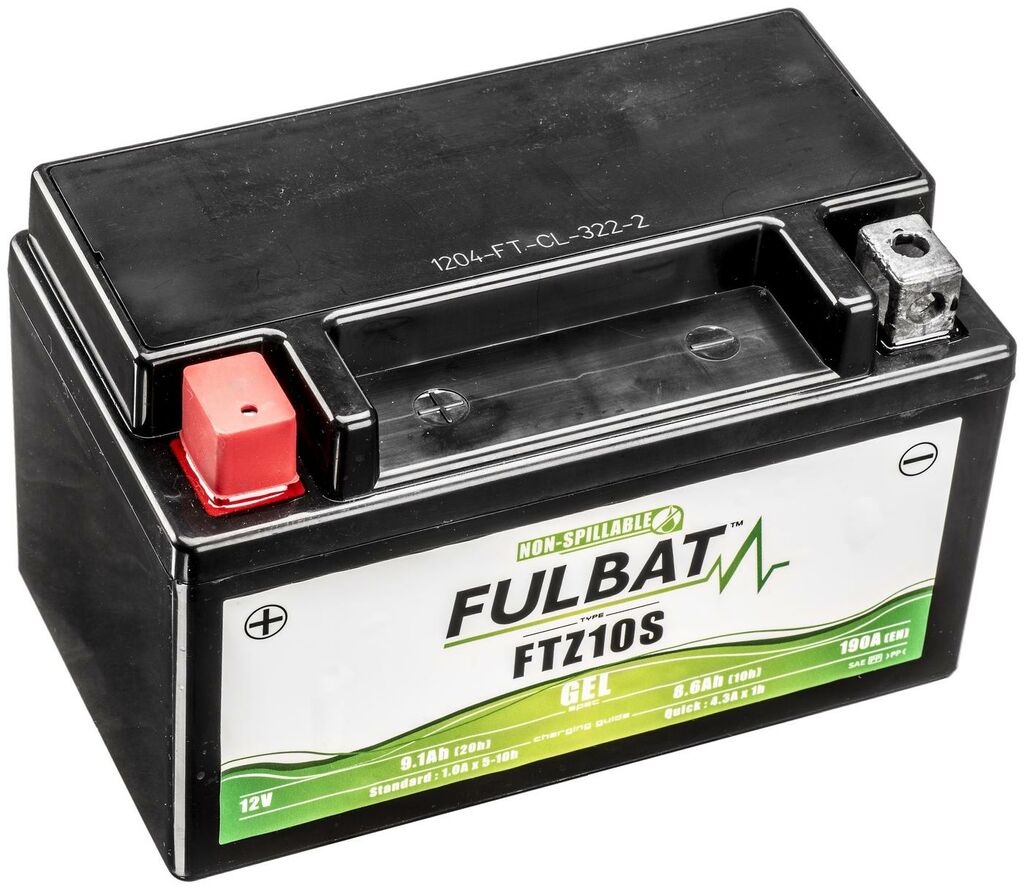 Obrázek produktu baterie 12V, FTZ10S GEL, 12V, 8.6Ah, 190A, bezúdržbová GEL technologie 150x88x93 FULBAT (aktivovaná ve výrobě)