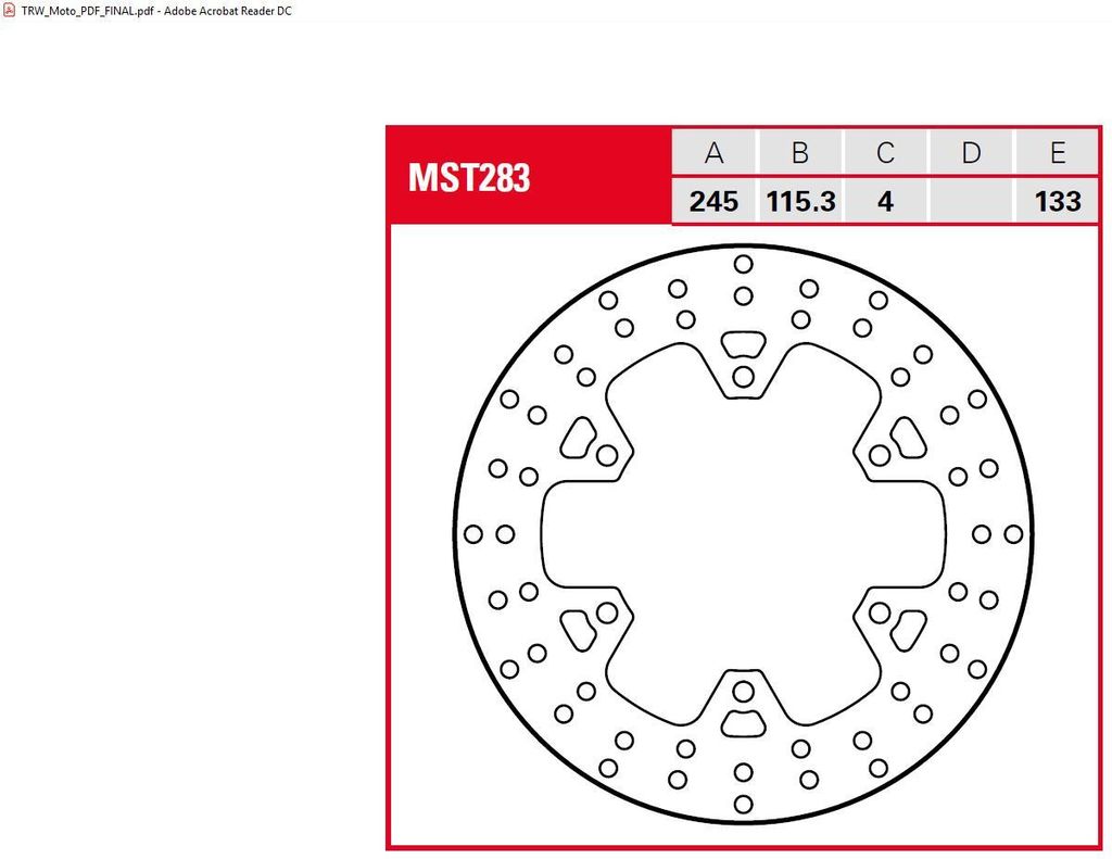 Obrázek produktu ROTOR TRW MST283