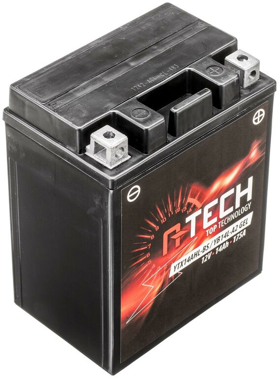 Obrázek produktu baterie 12V, YTX14AHL-BS/YB14L-A2 GEL, 14Ah, 175A, bezúdržbová GEL technologie 135x90x167, A-TECH (aktivovaná ve výrobě)