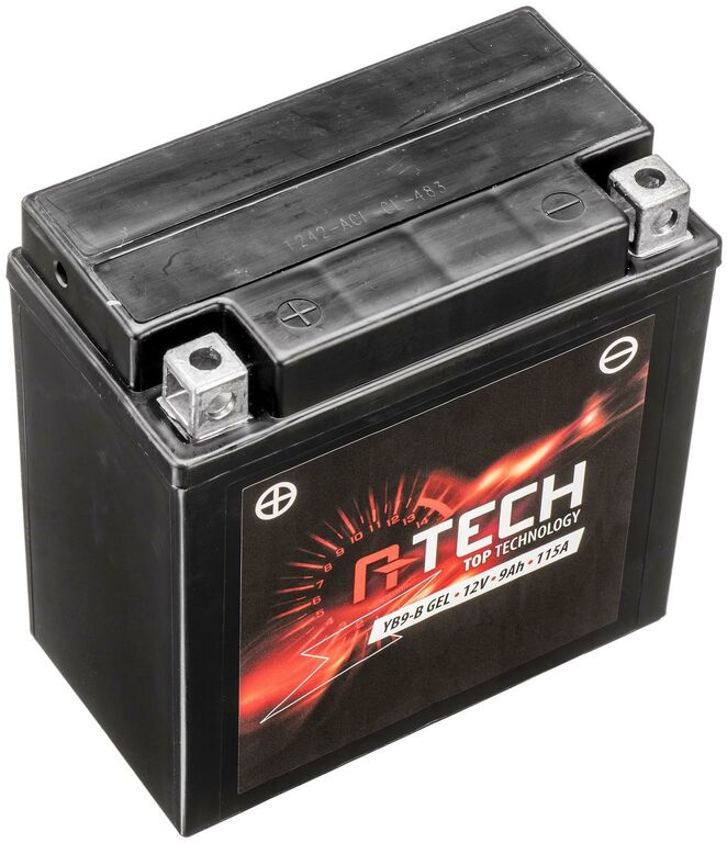 Obrázek produktu baterie 12V, YB9-B GEL, 9Ah, 115A, bezúdržbová GEL technologie 135x75x139, A-TECH (aktivovaná ve výrobě)