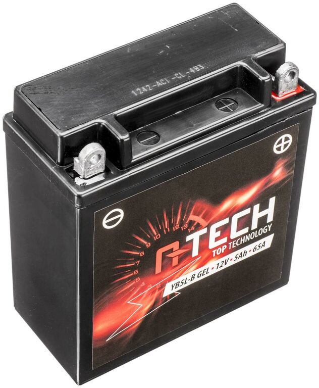 Obrázek produktu baterie 12V, YB5L-B GEL, 5Ah, 65A, bezúdržbová GEL technologie 120x60x130, A-TECH (aktivovaná ve výrobě) 820671