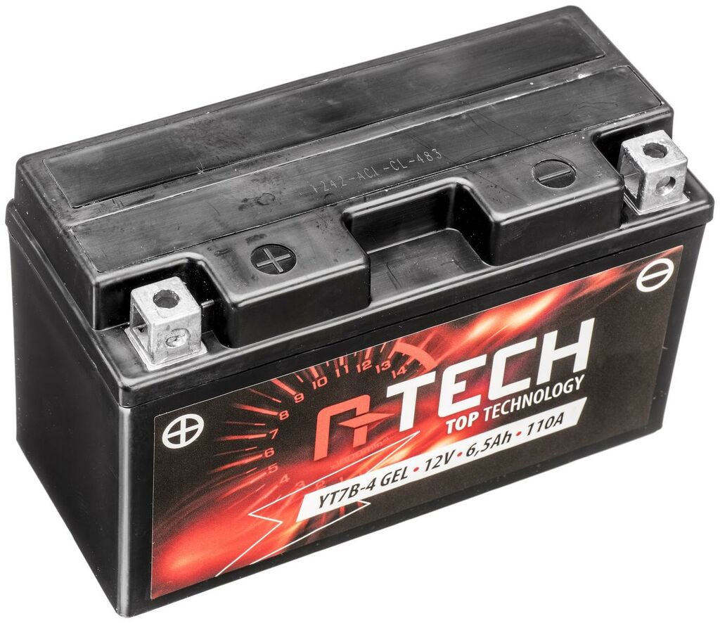 Obrázek produktu baterie 12V, YT7B-4, YT7B-BS GEL, 12V, 6.5Ah, 110A, bezúdržbová GEL technologie 150x65x93 A-TECH (aktivovaná ve výrobě)