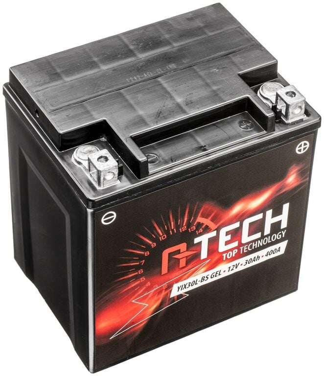 Obrázek produktu baterie 12V, YIX30L-BS GEL, 12V, 30Ah, 400A, bezúdržbová GEL technologie 165x125x175 A-TECH (aktivovaná ve výrobě)