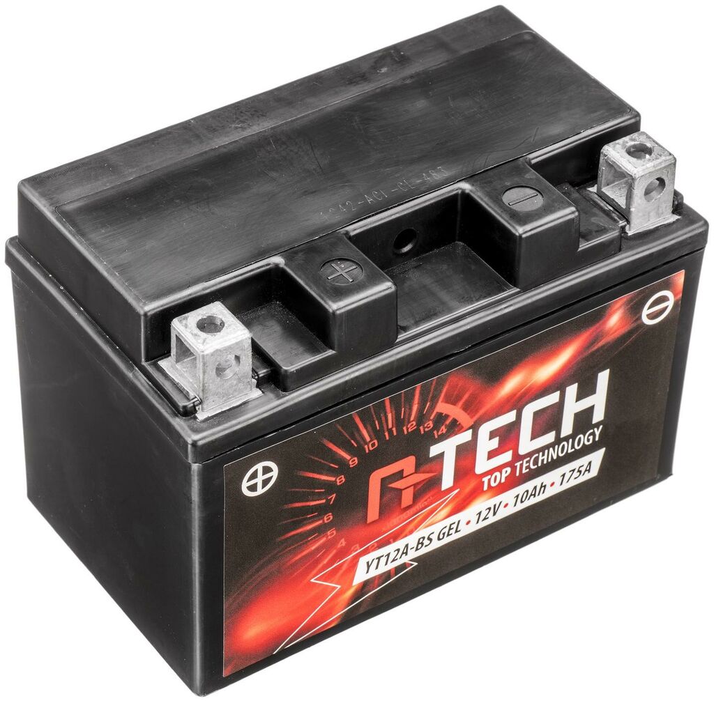 Obrázek produktu baterie 12V, YT12A-BS GEL, 12V, 10Ah, 175A, bezúdržbová GEL technologie 150x88x105 A-TECH (aktivovaná ve výrobě) 820679