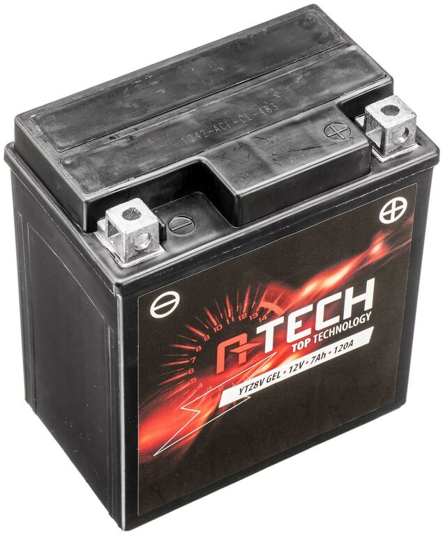 Obrázek produktu baterie 12V, YTZ8V GEL, 7Ah, 120A, bezúdržbová GEL technologie 113x70x130 A-TECH (aktivovaná ve výrobě)