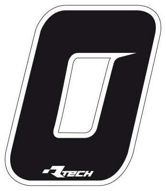 Obrázek produktu samolepka číslo 0 velikost 11,5x14,5cm, RTECH (černé, 10 ks) R-NUMSIZ100NR