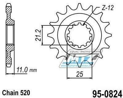 Obrázek produktu Kolečko řetězové (pastorek) 0824-13zubů Vertex - Husqvarna TE250+TE310+TE410+TE450+TE510+TE570+TE610 + TE410E+TE610E + TC250+TC450+TC510+TC570+TC610 + SMR450+SMR510+SMR530+SMR570+SMR630 + SM610+SM630 95-0824-13-VE
