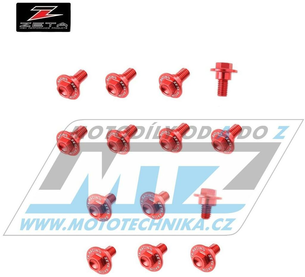 Obrázek produktu Sada šroubů na plasty - ZETA ZE88-5162 - Honda CRF300L / 21-23 - červené ZE885162