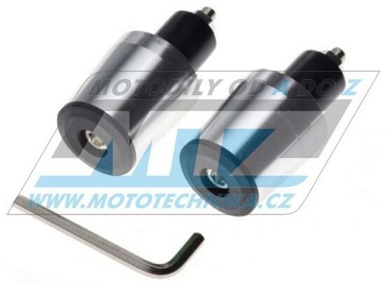 Obrázek produktu Koncovky/závaží řidítek CONE - stříbrné (pro vnitřní průměr řidítek ¤17mm) 23-96910