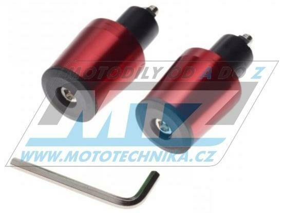 Obrázek produktu Koncovky/závaží řidítek CONE - červené (pro vnitřní průměr řidítek ¤17mm) 23-96904