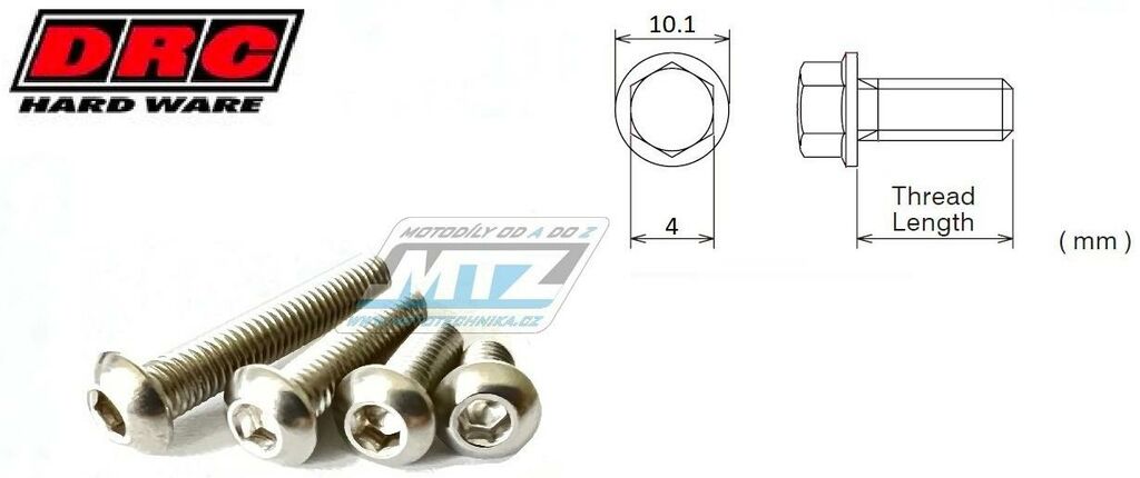 Obrázek produktu Šroub OCEL TAPER - Steel Taper Bolt - D58-31-625 - M6x25mm - stříbrný DF5831625