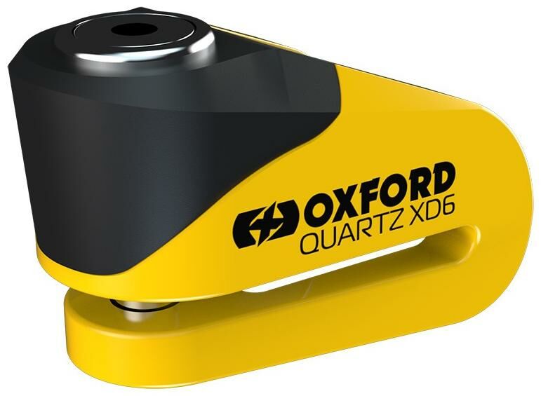 Obrázek produktu zámek kotoučové brzdy Quartz XD6, OXFORD (žlutý/černý, průměr čepu 6 mm) LK207