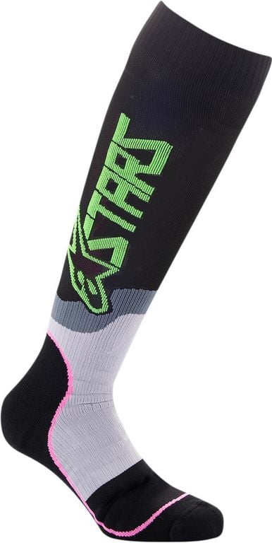 Obrázek produktu ALPINESTARS(MX) SOCK MX PLUS-2 BK/GN/PK (4701920-1669-L) 4701920-1669-L