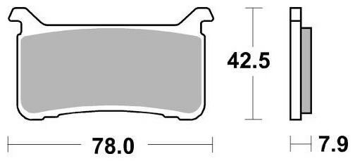 Obrázek produktu brzdové destičky, BRAKING (sinterová směs P50) 2 ks v balení