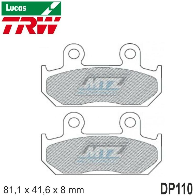 Obrázek produktu Destičky brzdové DP110-LU TRW Lucas MCB562 - směs Allround DP110-LU