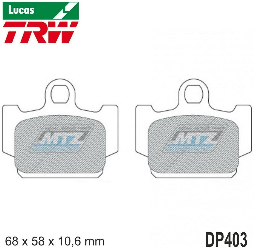 Obrázek produktu Destičky brzdové DP403-LU TRW Lucas MCB524 - směs Allround DP403-LU