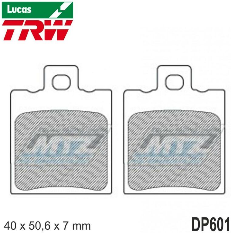 Obrázek produktu Destičky brzdové DP601-LUEC TRW Lucas MCB696EC - směs Allround Economy DP601-LUEC
