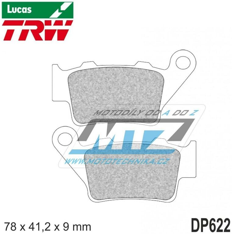 Obrázek produktu Destičky brzdové DP622-LURASI TRW Lucas MCB672RSI - směs Sinter Racing Offroad DP622-LURASI