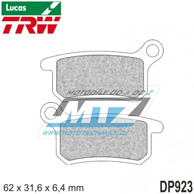 Obrázek produktu Destičky brzdové DP923-LUSI TRW Lucas MCB740SI - směs Sinter Offroad DP923-LUSI