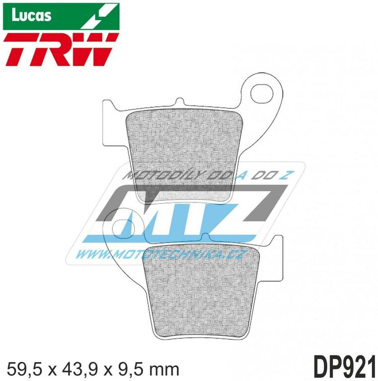 Obrázek produktu Destičky brzdové DP921-LUEC TRW Lucas MCB730EC - směs Allround Economy DP921-LUEC