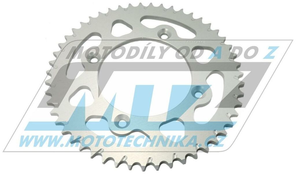 Obrázek produktu Rozeta řetězová (převodník) Dural 0798-47zubů ESJOT 51-15026-47 - barva stříbrná - Suzuki RM80 / 83-01 + RM85 / 02-20 + Yamaha YZ80 / 93-01 + YZ85 / 02-20 + Beta RR125 / 06-12 AL-0798-47-ES