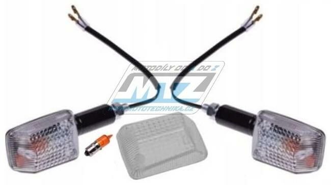 Obrázek produktu Blinkry Mini hranaté - černé s čirým sklem (balení obsahuje náhradní sklo a žárovku) 84-MIR9970KIT