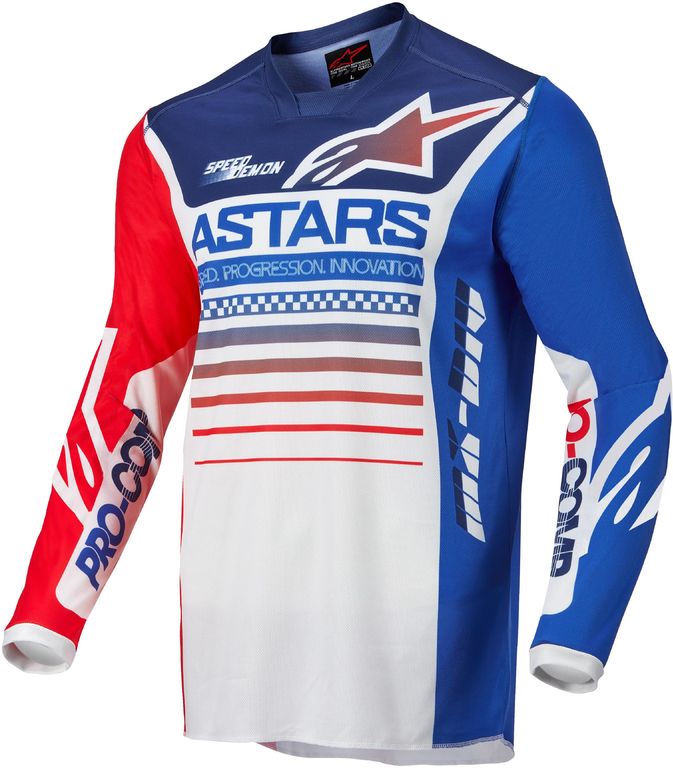 Obrázek produktu ALPINESTARS(MX) DRES R-COMP WT/BL/RED (3762122-2537-L) 3762122-2537-L
