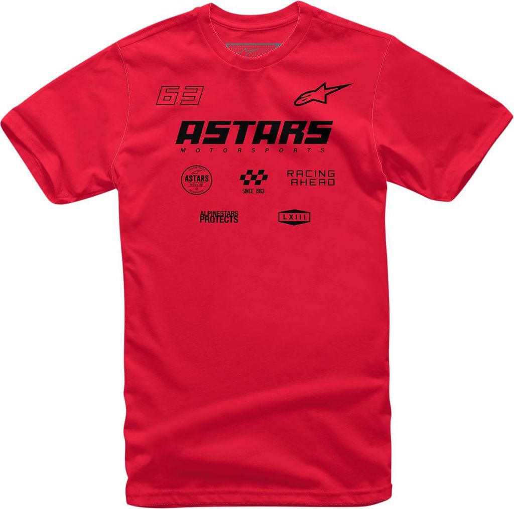 Obrázek produktu ALPINESTARS (CASUALS) TRIČKO MULTI RACE ČERVENÁ (1213-7203230L) 1213-7203230L