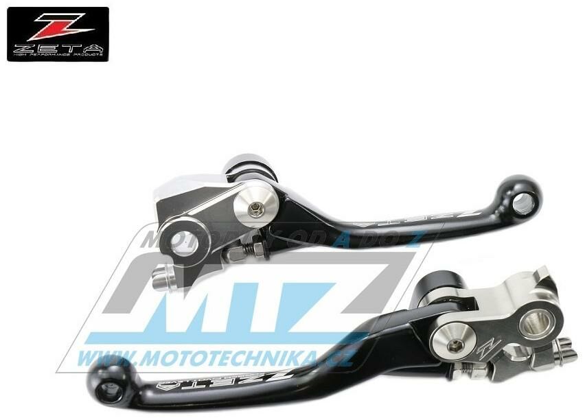Obrázek produktu Sada výklopných páček ZETA PIVOT - ZETA ZE44-0111 - Honda CRF450R / 21-23 + CRF450RX - černé ZE440111