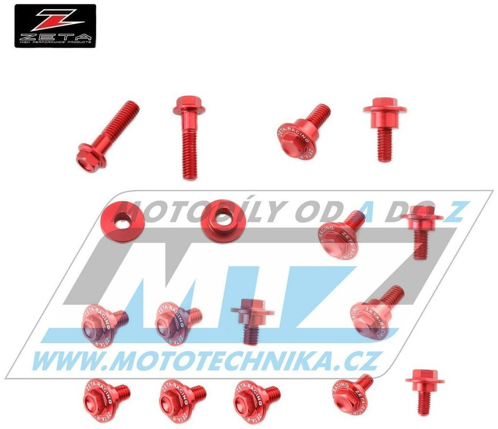 Obrázek produktu Sada šroubů na plasty - ZETA ZE88-5062 - Honda CRF450R / 21-23 + CRF250R / 22-23 - červené ZE885062