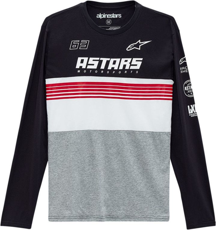 Obrázek produktu ALPINESTARS (CASUALS) TRIČKO TURBO L/S BK/GYH (1213711110282X) 1213711110282X