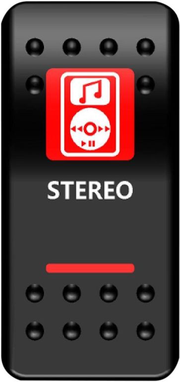 Obrázek produktu PŘEPÍNACÍ KOLÉBKA STEREO-ČERVENÁ STR-PWR-R