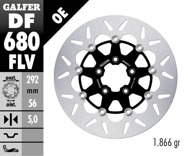 Obrázek produktu PLOVÁK BRZDOVÉHO KOTOUČE KULATÝ DF680FLV