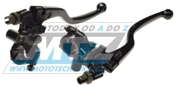 Obrázek produktu Páčky brzdy+spojky (pár s DLOUHOU páčkou) s objímkami - univerzální pro lankovou spojku a brzdu L1A-CB5656