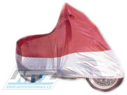 Obrázek produktu Plachta na motocykl universální (250-500cc) červeno-stříbrná - pro venkovní použití 00-00503-04-M