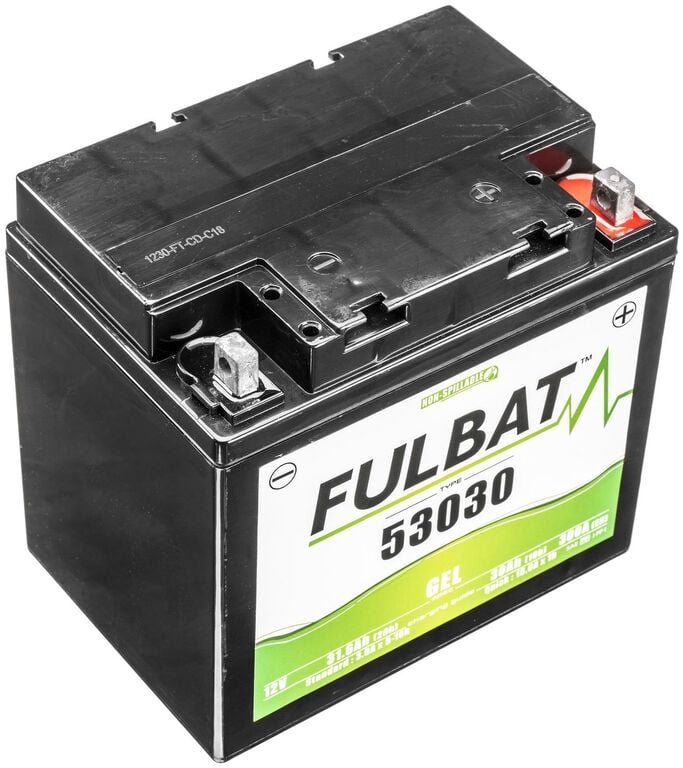 Obrázek produktu baterie 12V, 53030 GEL (F60-N30L-A) 30Ah, 300A, bezúdržbová GEL technologie 186x130x171 FULBAT (aktivovaná ve výrobě)