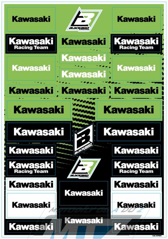 Obrázek produktu Polepy univerzální Sponzor Logo - verze Kawasaki 5076KA BB5076KAW01