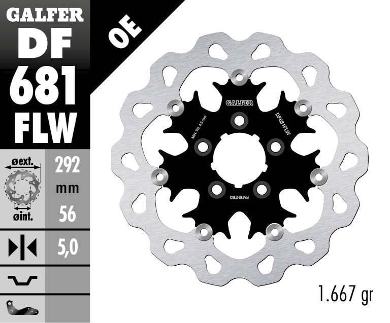 Obrázek produktu PLOVOUCÍ VLNA BRZDOVÉHO KOTOUČE DF681FLW