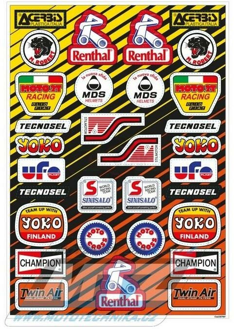 Obrázek produktu Polepy univerzální Sponzor Logo - univerzální 5076V Kit Adesivi Loghi Sponsor Tecnosel Vintage BB5076UNV