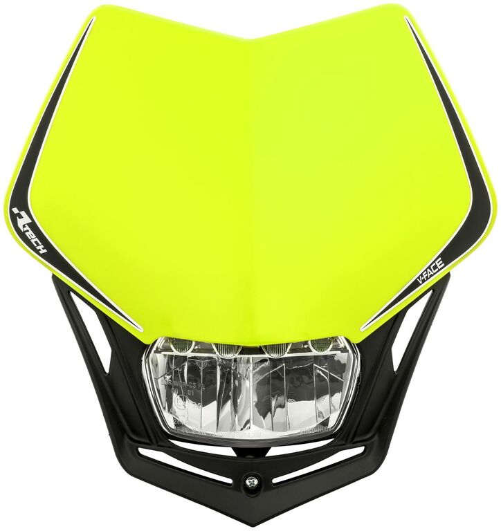 R-tech LED Scheinwerfer-Blende Universal V-Face Weiß-Schwarz – Für Geländemotorräder