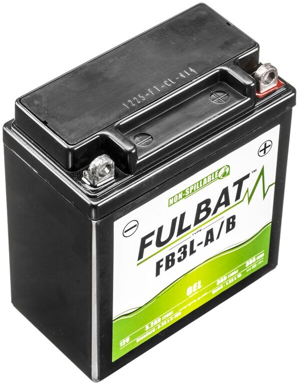 Obrázek produktu baterie 12V, FB3L-A/B GEL, 12V, 3Ah, 35A, bezúdržbová GEL technologie 98x56x110 FULBAT (aktivovaná ve výrobě) 550842