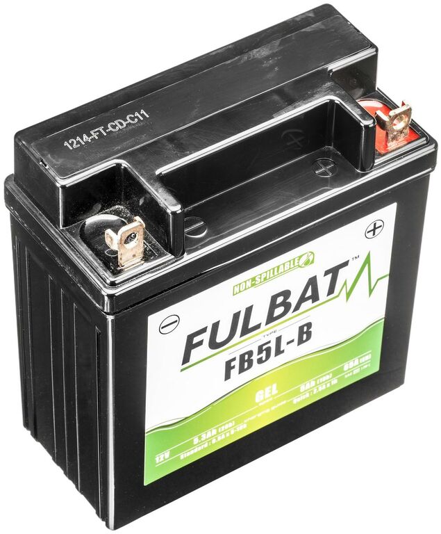 Obrázek produktu baterie 12V, FB5L-B GEL, 12V, 5Ah, 65A, bezúdržbová GEL technologie 120x60x130 FULBAT (aktivovaná ve výrobě)