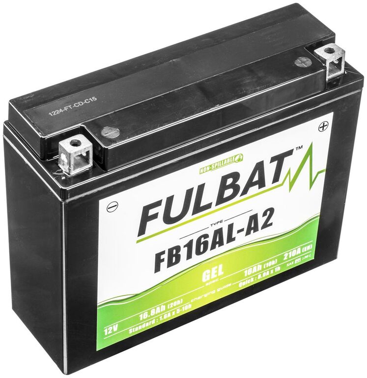 Obrázek produktu baterie 12V, FB16AL-A2 GEL, 12V, 16Ah, 210A, bezúdržbová GEL technologie 205x70x162 FULBAT (aktivovaná ve výrobě) 550948