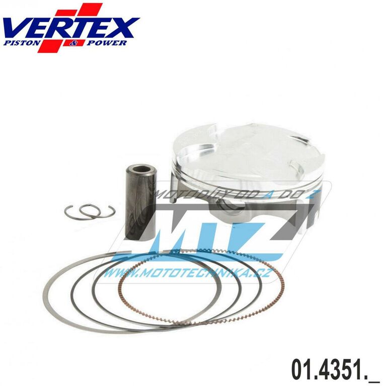 Obrázek produktu Pístní sada Kawasaki KXF250 + KX250X / 21-22 - rozměr 77,95mm (Vertex 24509A) 01.4351.0-VE