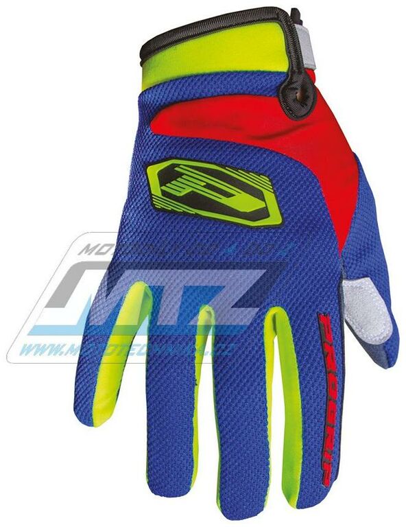 Obrázek produktu Rukavice motokros PROGRIP 4010-341 - modro-červeno-fluo žluté - velikost XL PG4010-341-XL