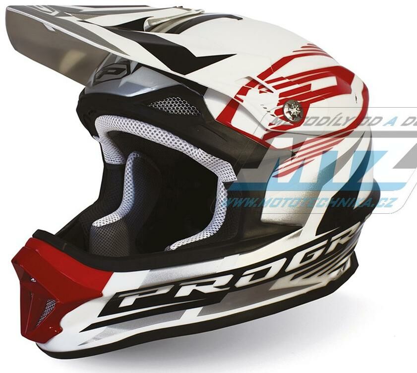 Obrázek produktu Přilba Progrip 3150-127 - bílo-červená (velikost M) PG3150-127-M