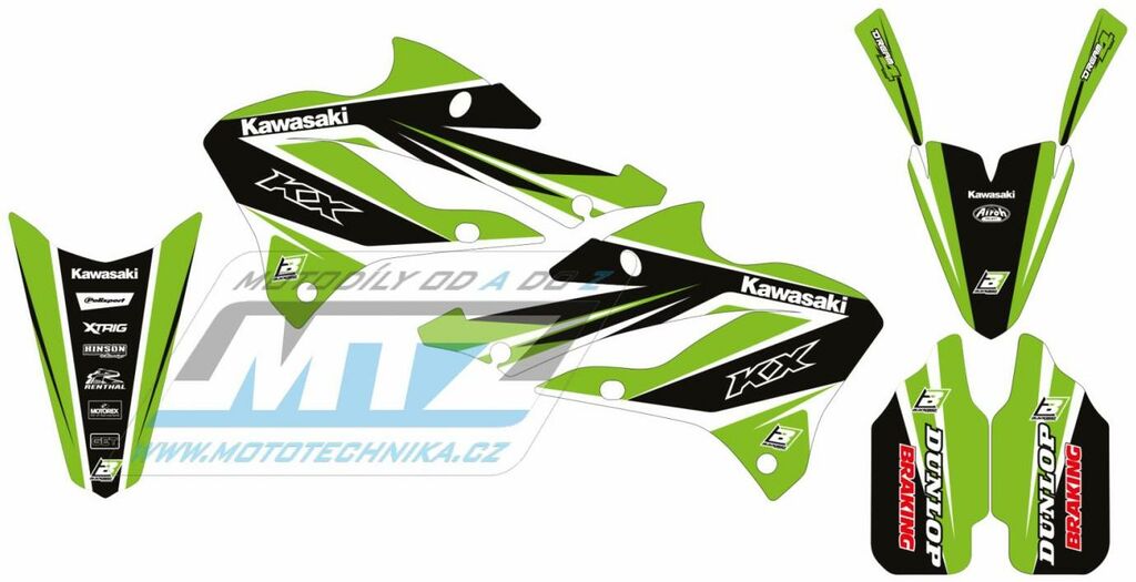 Obrázek produktu Polepy na motocykl (sada polepů Dream) Kawasaki KX85 / 22-23 - typ polepů Dream4 BB2426N