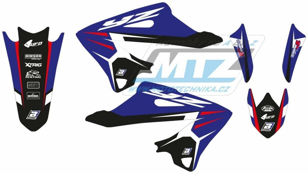 Obrázek produktu Polepy na motocykl (sada polepů Dream) Yamaha YZ125+YZ250 / 22-24 - typ polepů Dream4 BB2250N