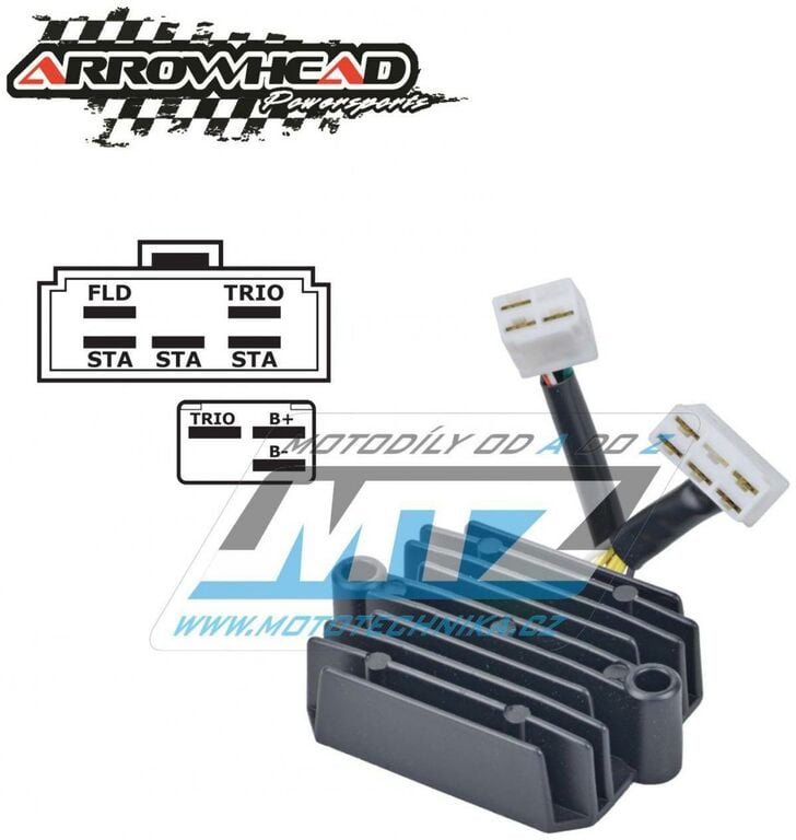 Obrázek produktu Regulátor dobíjení Honda CB650 / 79-82 + CB650C Custom / 80-81 + CB650SC Nighthawk / 82 + CBR1000F / 87-88 + CBX750 / 84-86 AR230-58010