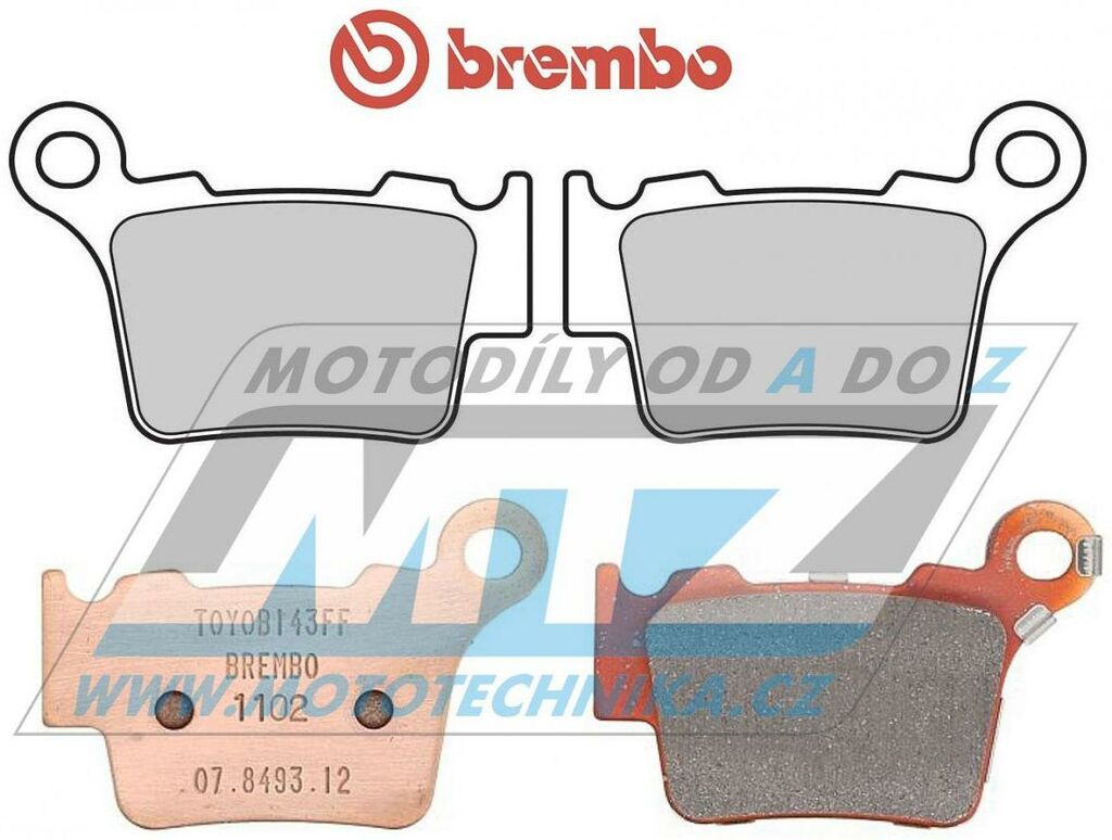 Obrázek produktu Destičky brzdové Brembo (originál Brembo Genuine Parts) - směs Sinter HH/SX DP935-BREMHH